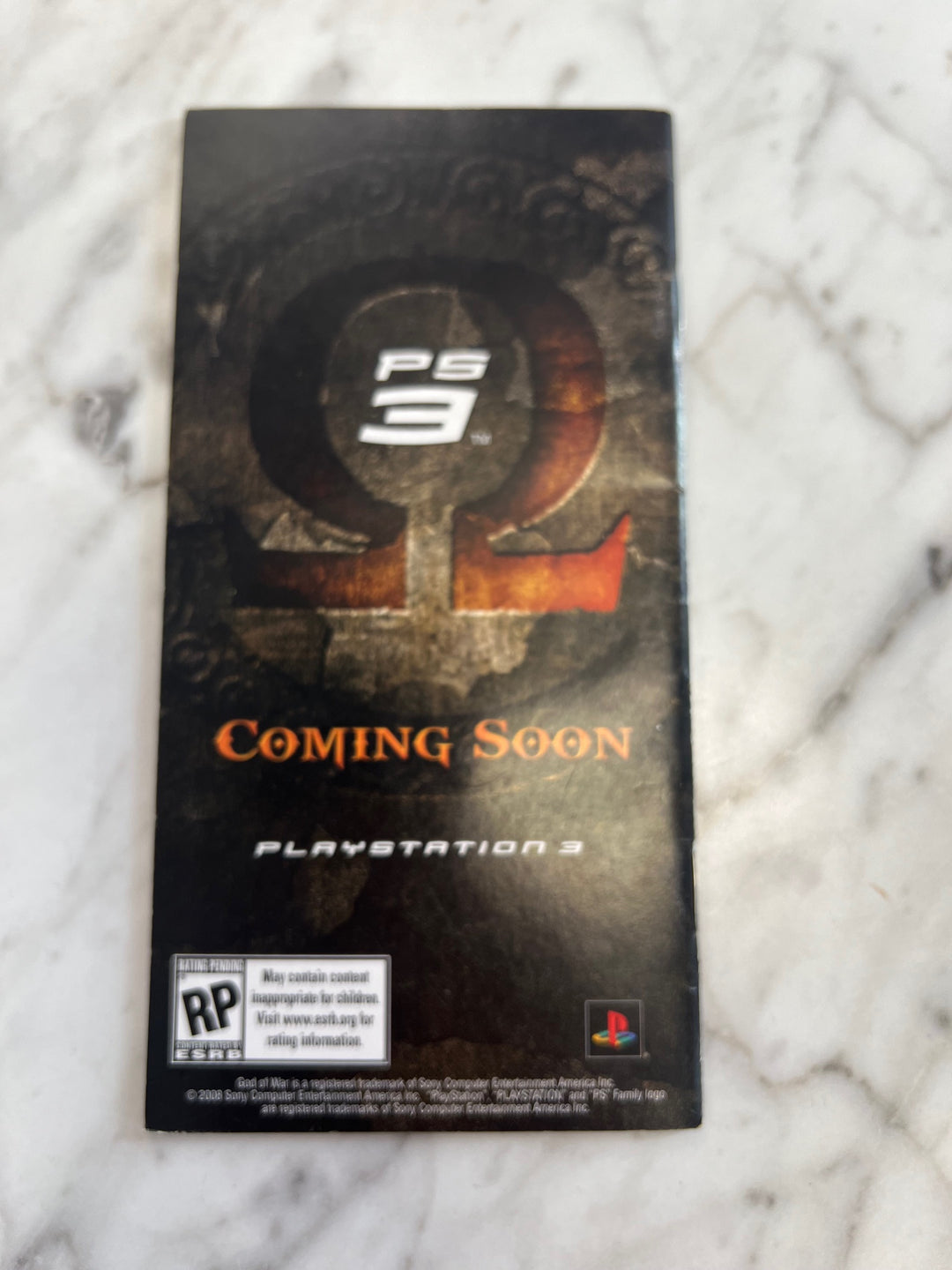 God of War Chains of Olympus for PSP Playstation Portable Manual ONLY    MO121724