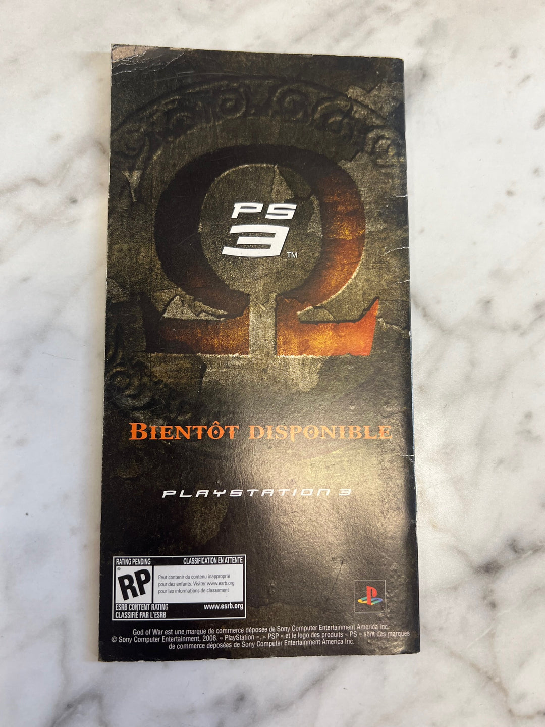 God of War Chains of Olympus for PSP Playstation Portable Manual ONLY    MO121724