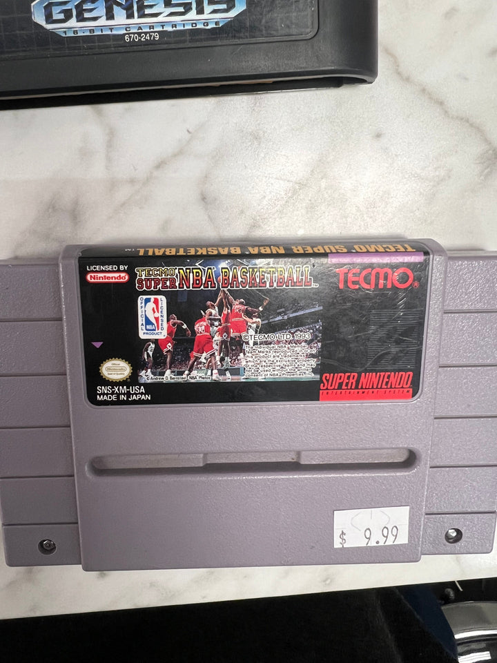 Tecmo Super NBA Basketball Super Nintendo SNES Cart only tested working