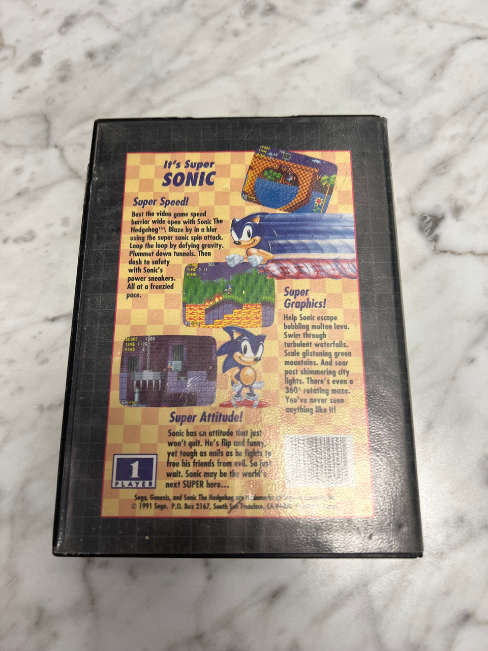 Sonic The Hedgehog Original Sega Genesis Complete used