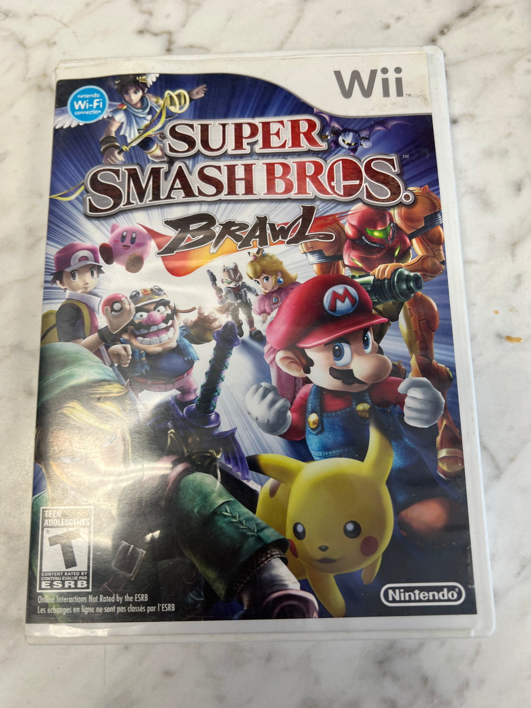 Super Smash Bros Brawl Nintendo Wii CASE AND MANUAL ONLY NO GAME  C4925