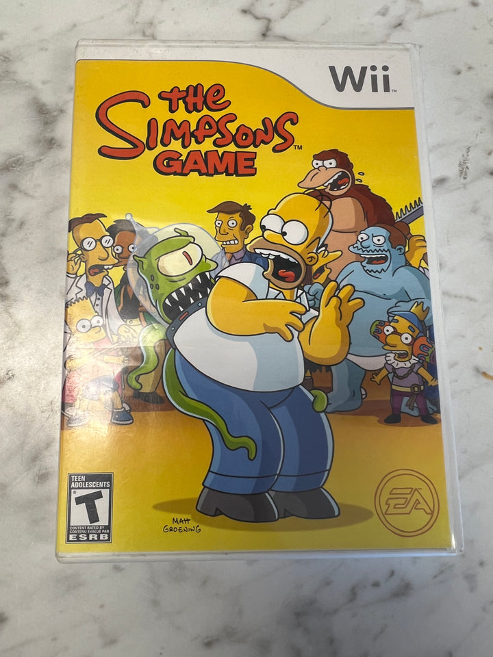 The Simpsons Game Nintendo Wii CASE AND MANUAL ONLY NO GAME  C4925