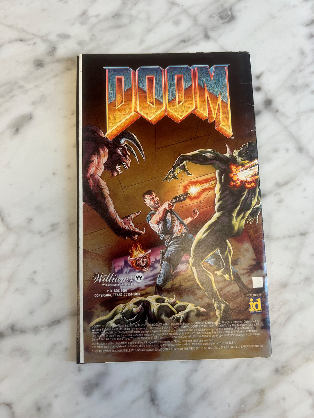 Doom Longbox Playstation PS1 MANUAL  REG CARD ONLY DU91624