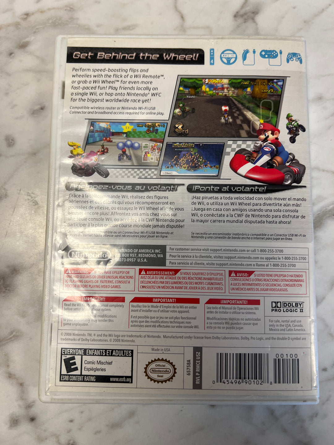 Mario Kart Wii Nintendo Wii CASE AND MANUAL ONLY NO GAME  C4925