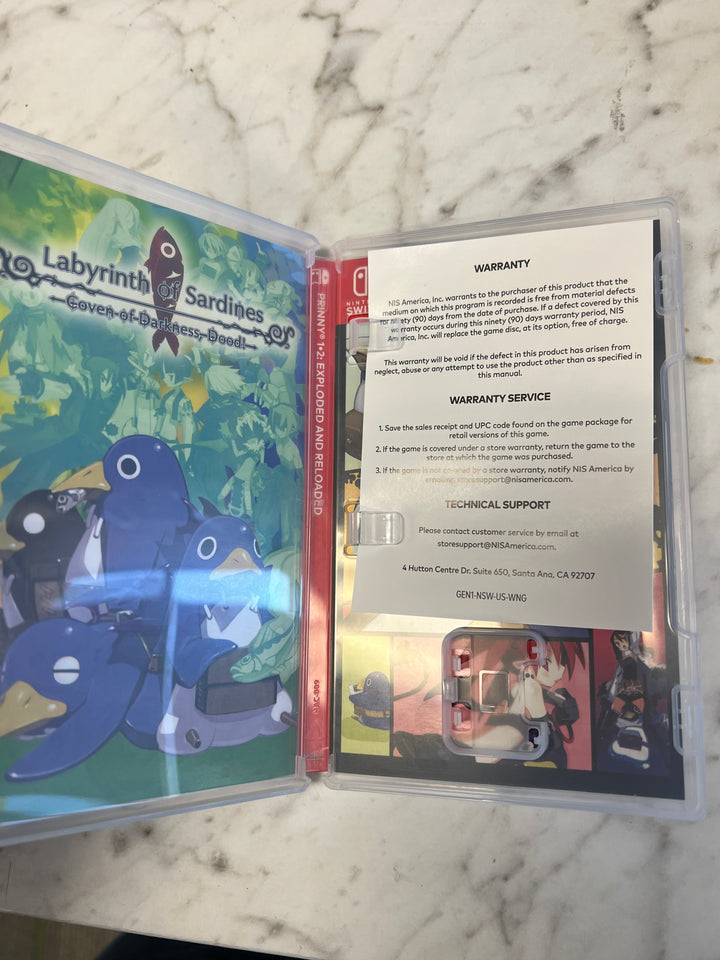 Prinny 1+2 Just Desserts Edition Nintendo Switch Missing Game Cart   C4925