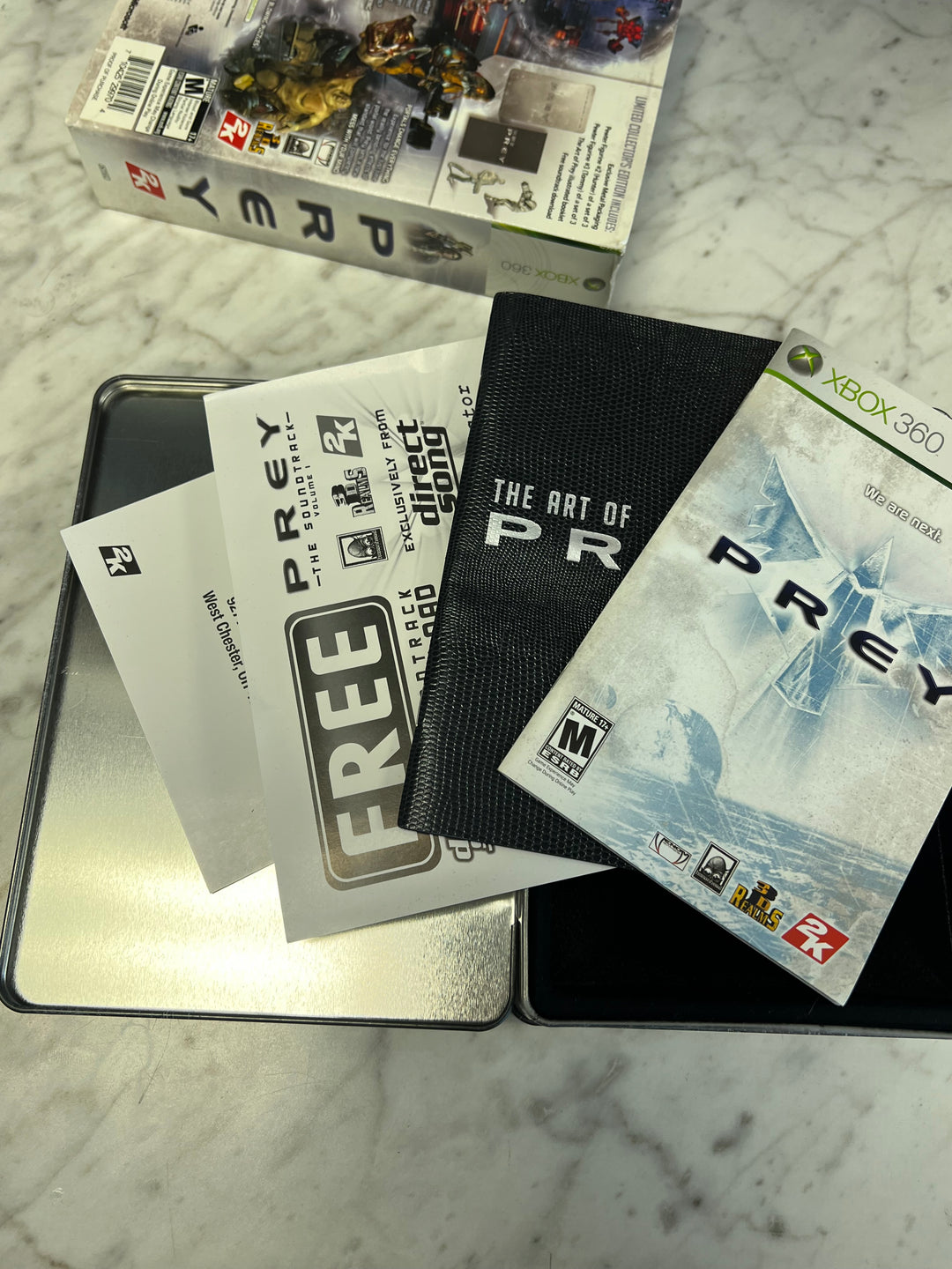 Prey Limited Collectors Edition Xbox 360 CASE AND MANUAL ONLY NO GAME  C4925