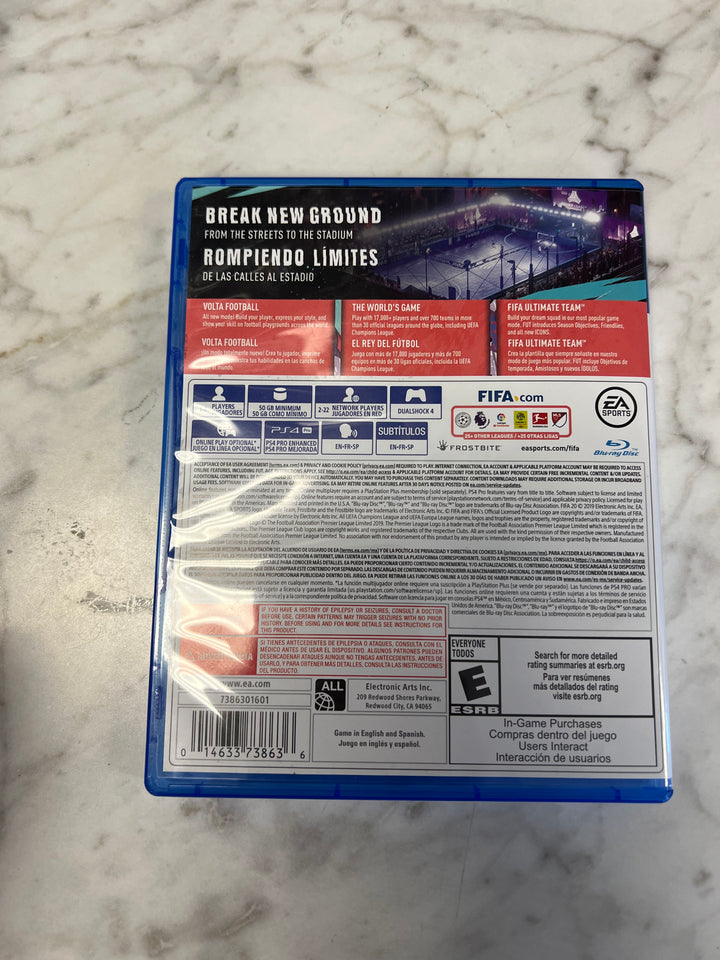 FIFA 20 Playstation 4 PS4 CASE AND MANUAL ONLY C4925
