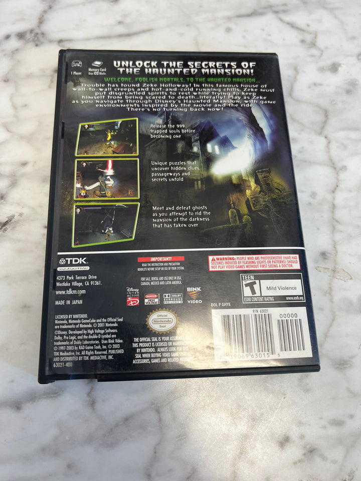 The Haunted Mansion Nintendo Gamecube CASE & MANUAL ONLY C4925