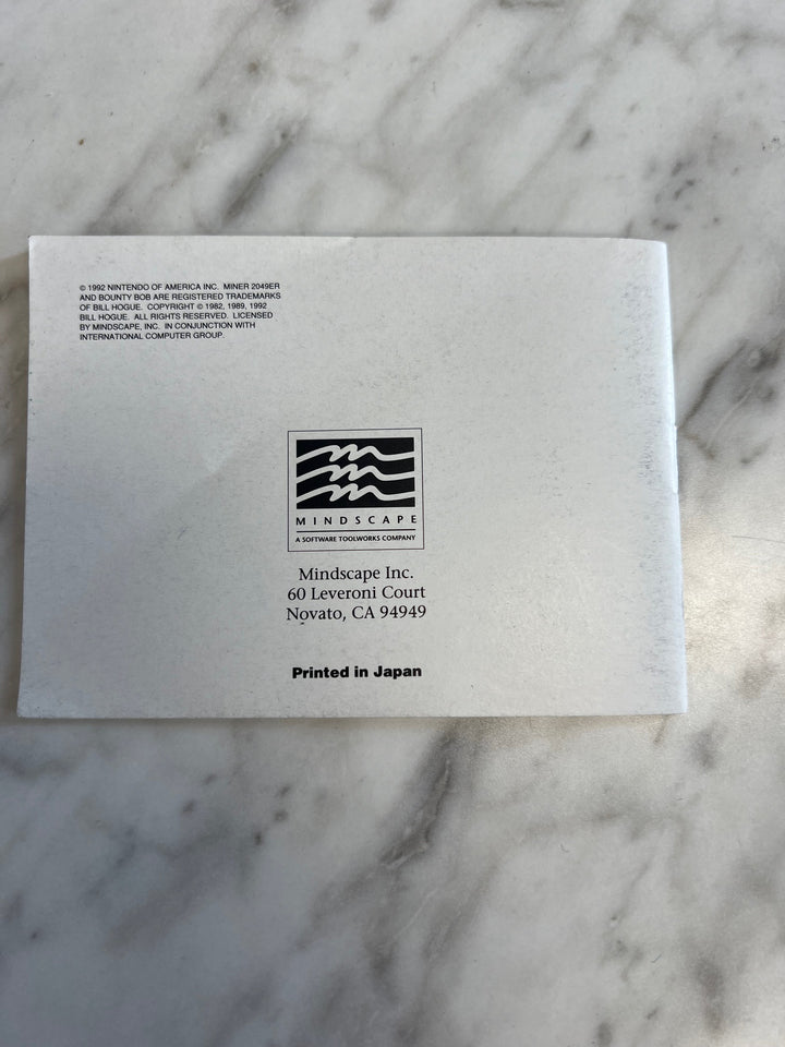 Miner 2049er Nintendo Game Boy Manual Only