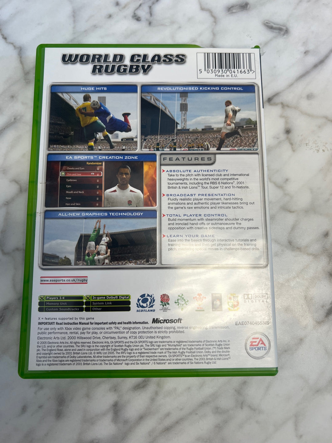 Rugby 2005 for Microsoft Xbox PAL version PEGI  DX7224