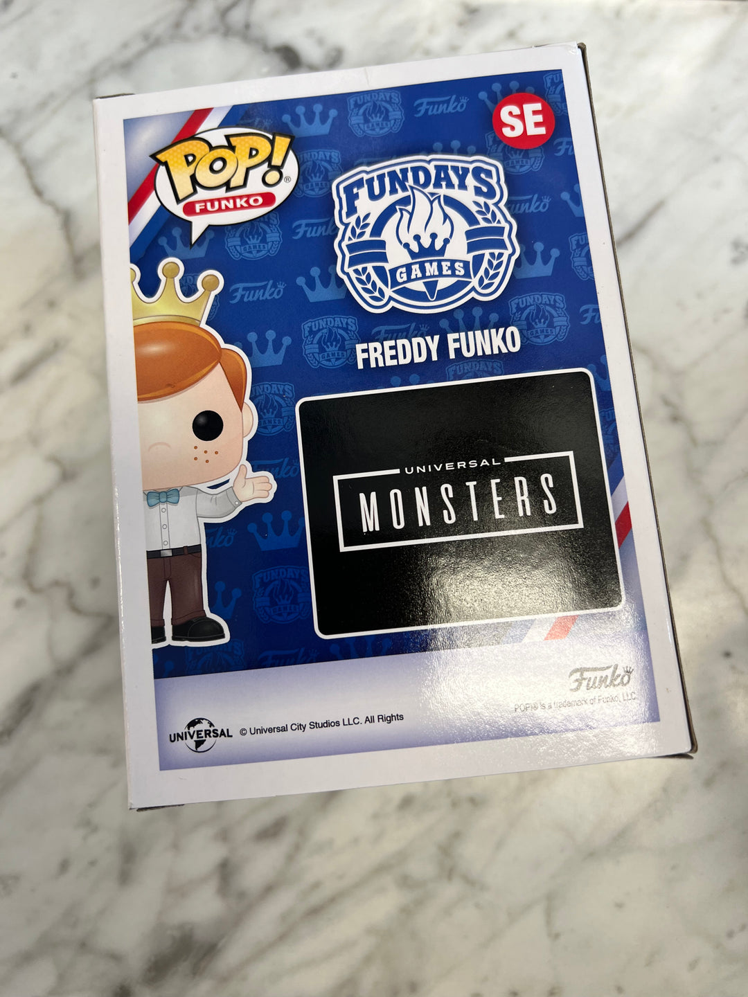 Funko Pop! Freddy Funko As Wolfman Flocked SE Box Of Fun Ding Bottom Right FP121824