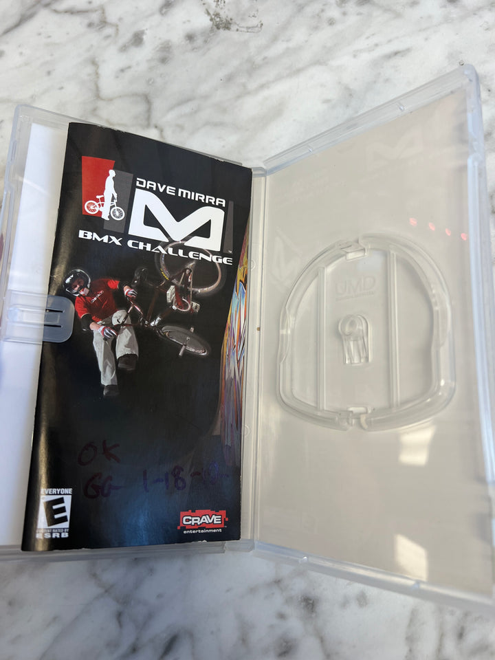 Dave Mirra Freestyle BMX Challenge PSP Playstation Portable CASE & MANUAL ONLY C4925