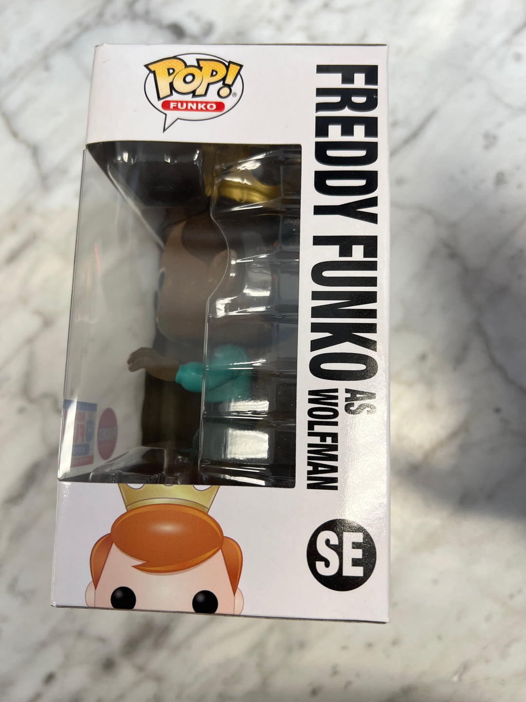 Funko Pop! Freddy Funko As Wolfman Flocked SE Box Of Fun Ding Bottom Right FP121824