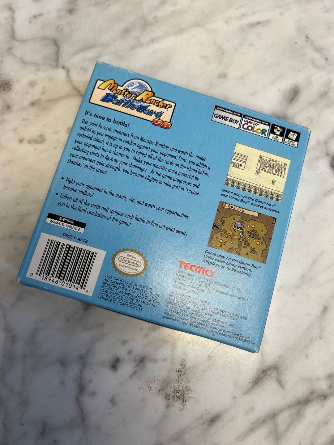 Monster Rancher Battle Card GB Gameboy Color Box & Inserts ONLY C4925