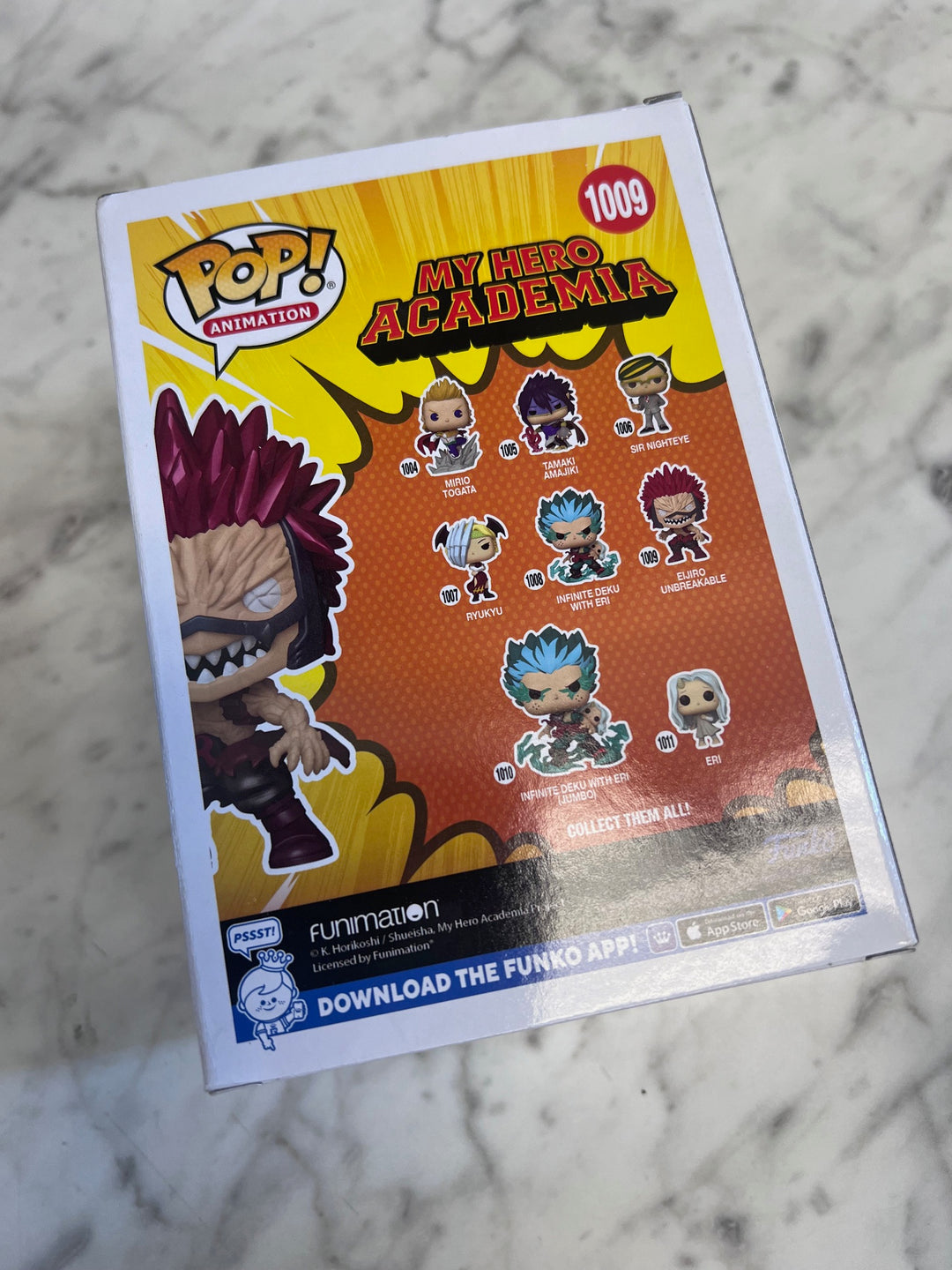 Funko Pop! Eijiro Unbreakable #1009 My Hero Academia Gamestop Exclusive FP93025