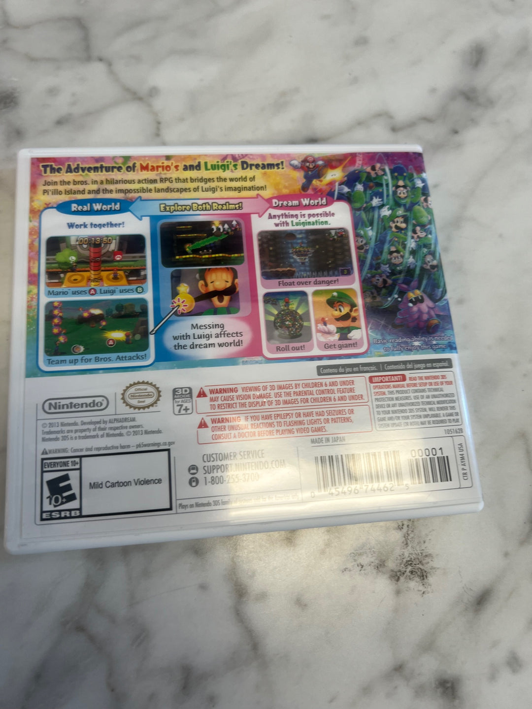 Mario & Luigi Dream Teams Nintendo 3DS CASE ONLY C4925