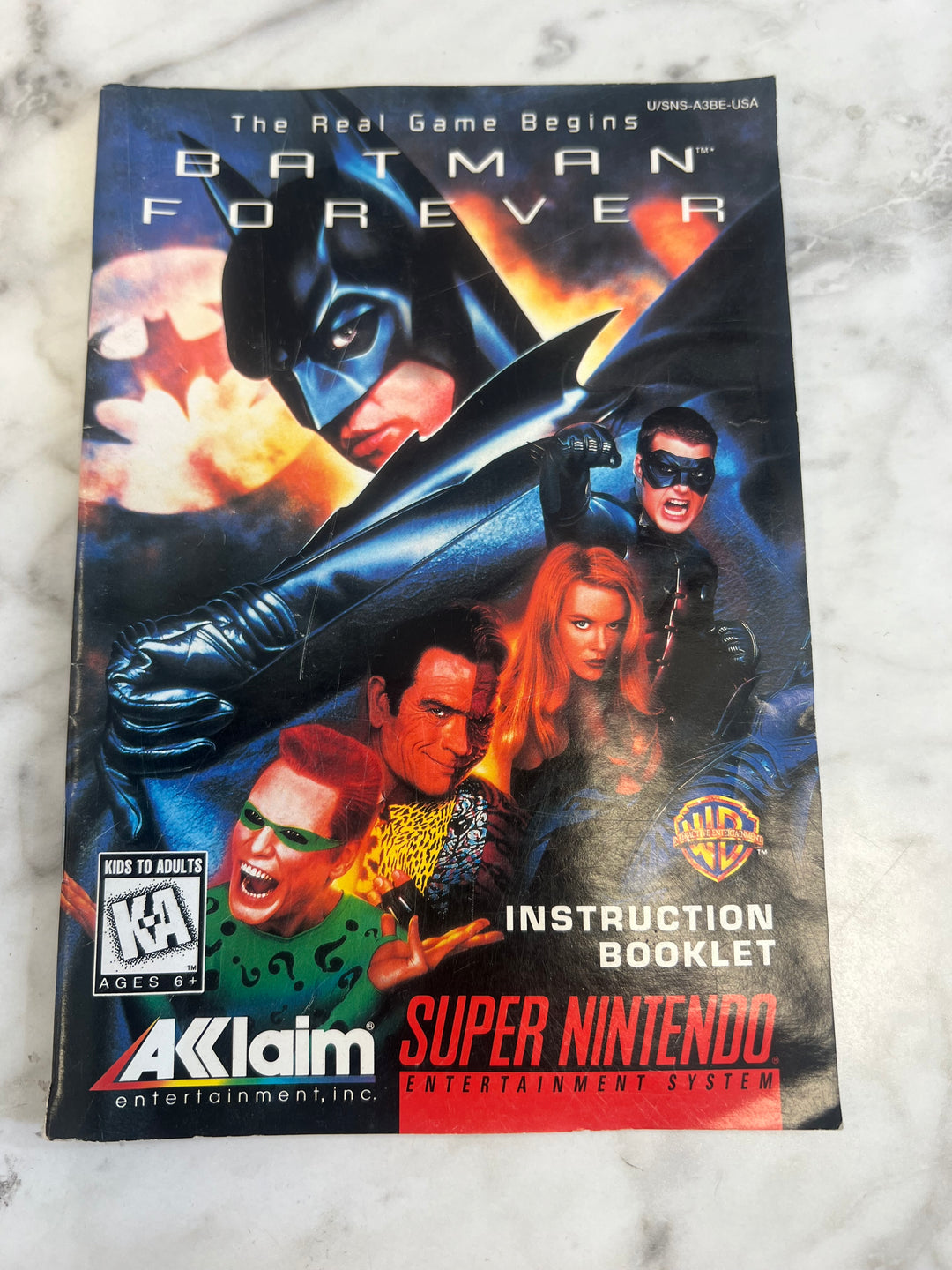 Batman Forever for SNES Super Nintendo Manual ONLY M4925