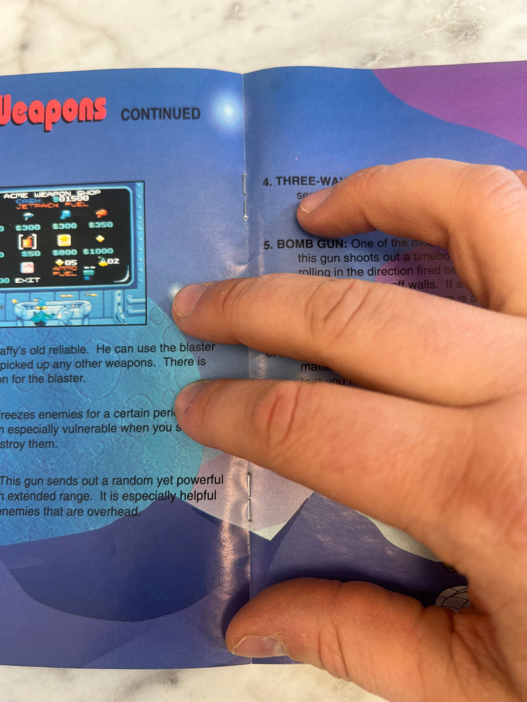 Daffy Duck The Marvin Missions SNES Super Nintendo Manual ONLY M4925