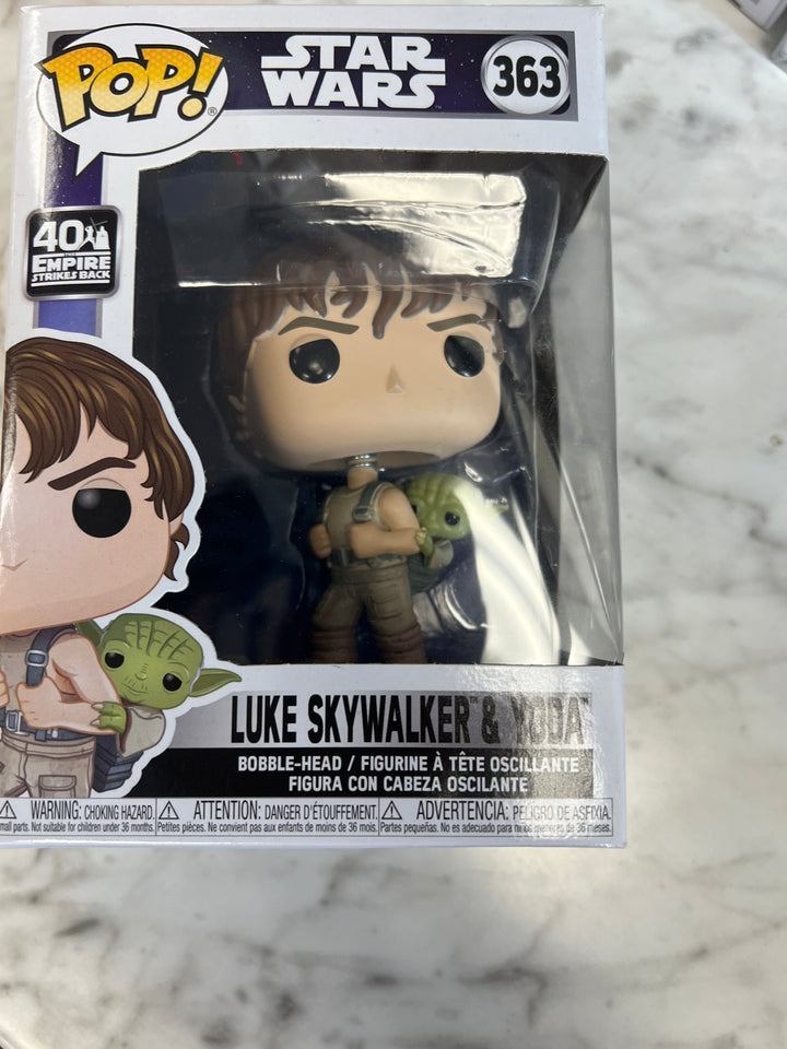 Funko Pop! Luke Skywalker & Yoda #363 Star Wars Empire Strikes Back 40th FP121824