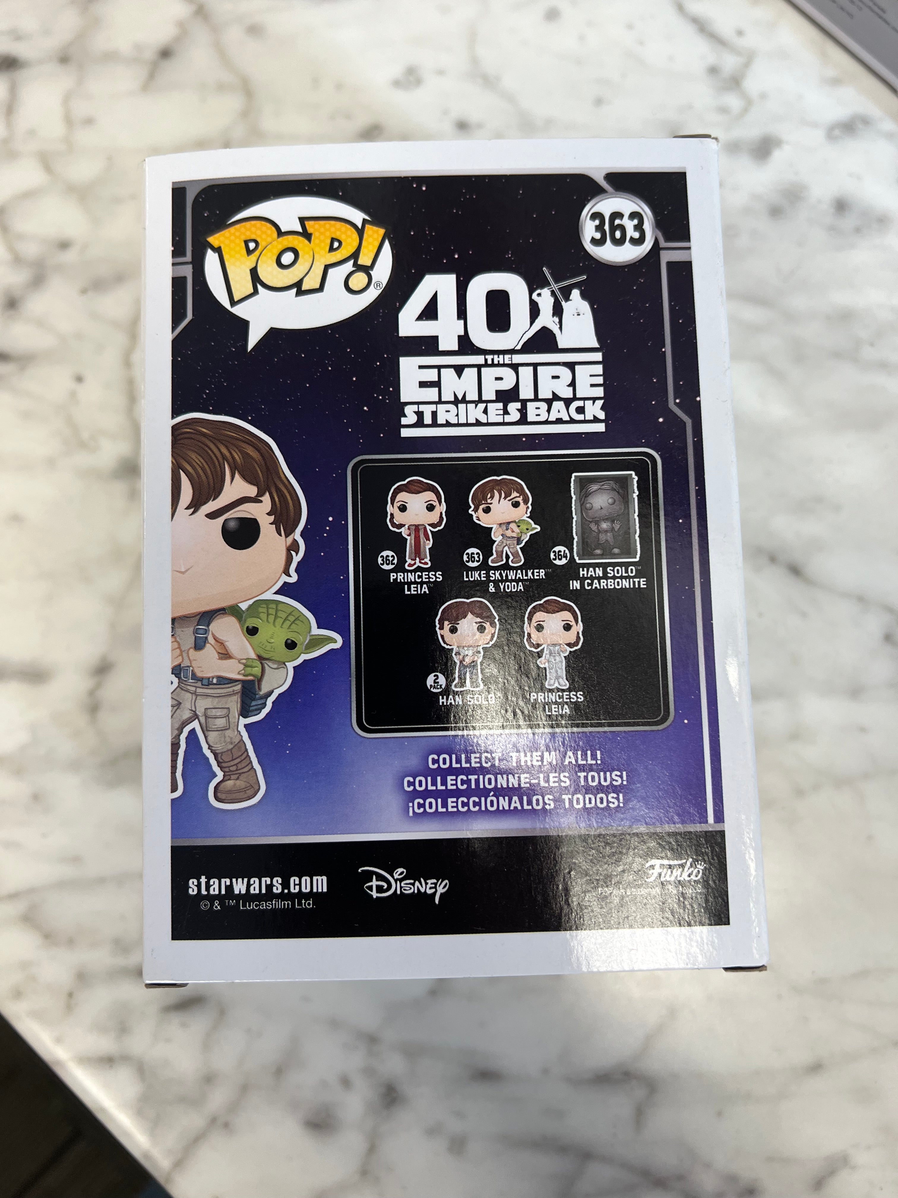 Funko Pop! Luke Skywalker & Yoda #363 Star Wars Empire Strikes