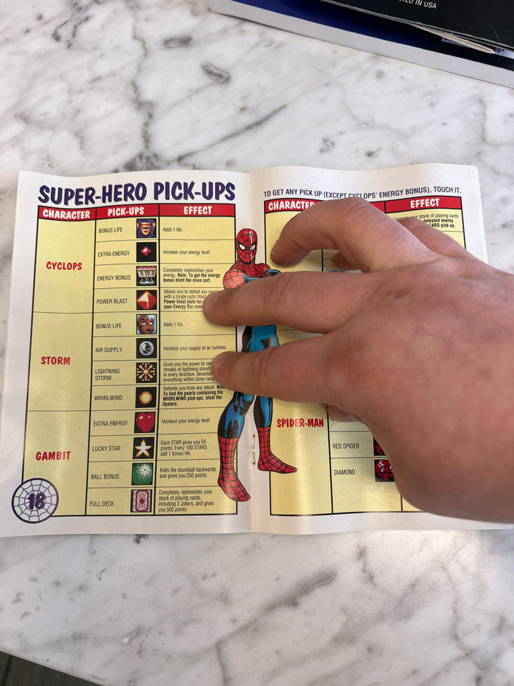 Spider-Man X-Men Arcade's Revenge SNES Super Nintendo Manual ONLY M4925