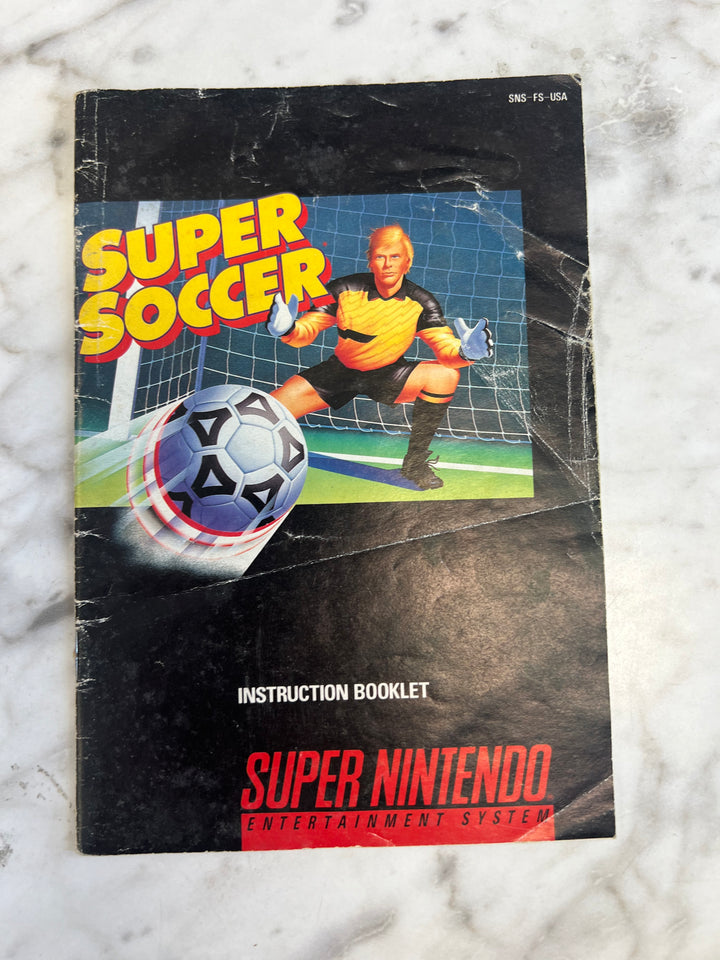 Super Soccer SNES Super Nintendo Manual ONLY M4925