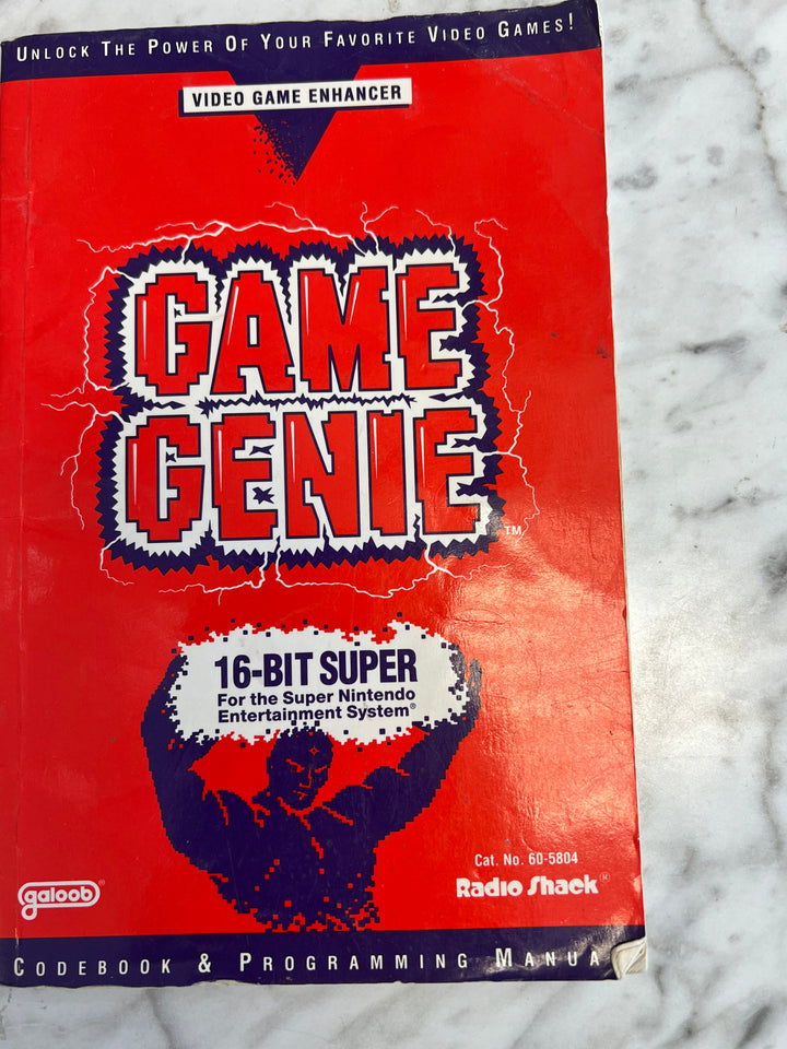 Game Genie for SNES Super Nintendo Codebook & Programming Manual M4925