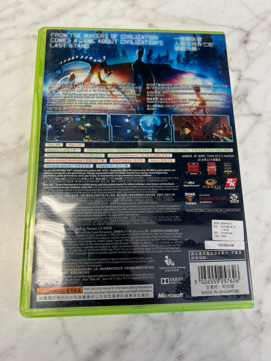 XCOM Enemy Unknown US Seller NTSC-J Xbox 360 *Japanese* IMP7324