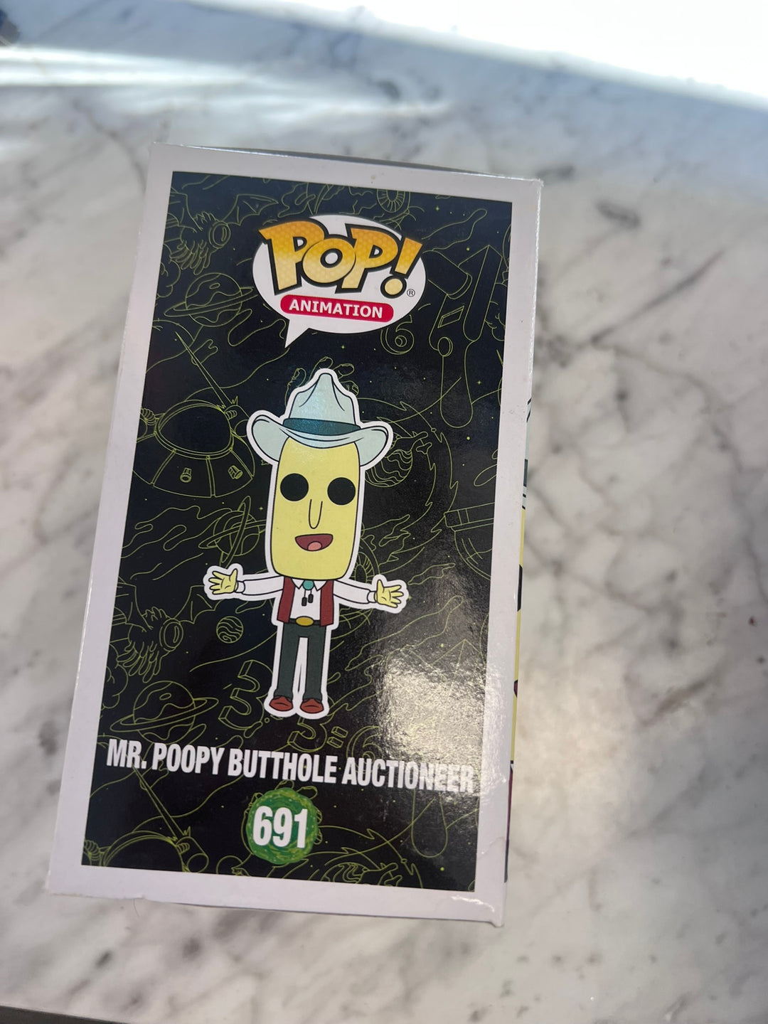 Funko Pop! Mr Poopy Butthole Auctioneer #691 Rick & Morty (Rough Box) FP12326