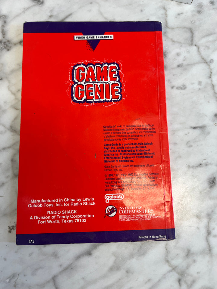 Game Genie for SNES Super Nintendo Codebook & Programming Manual M4925