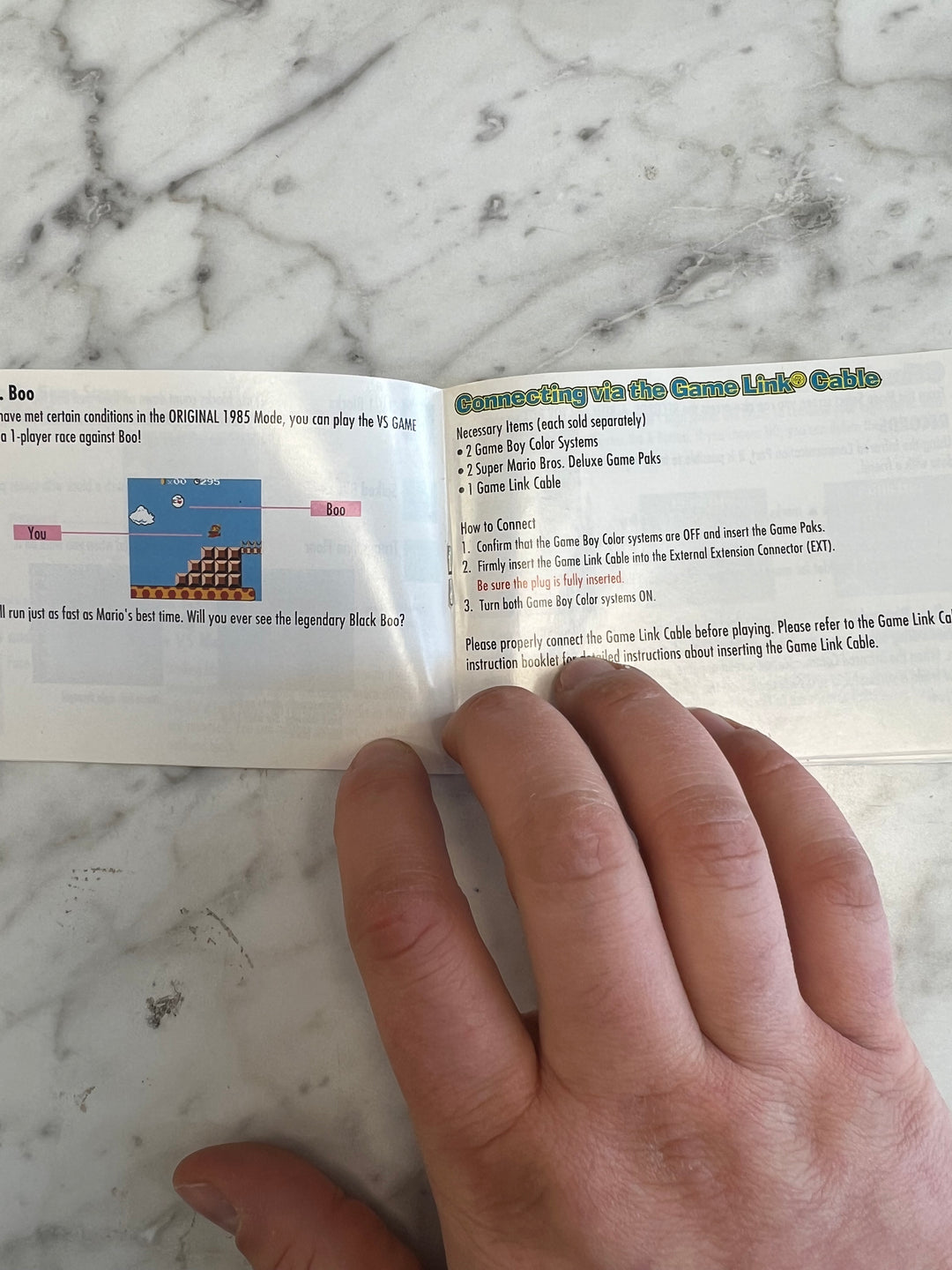 Super Mario Bros Deluxe Manual ONLY M4925