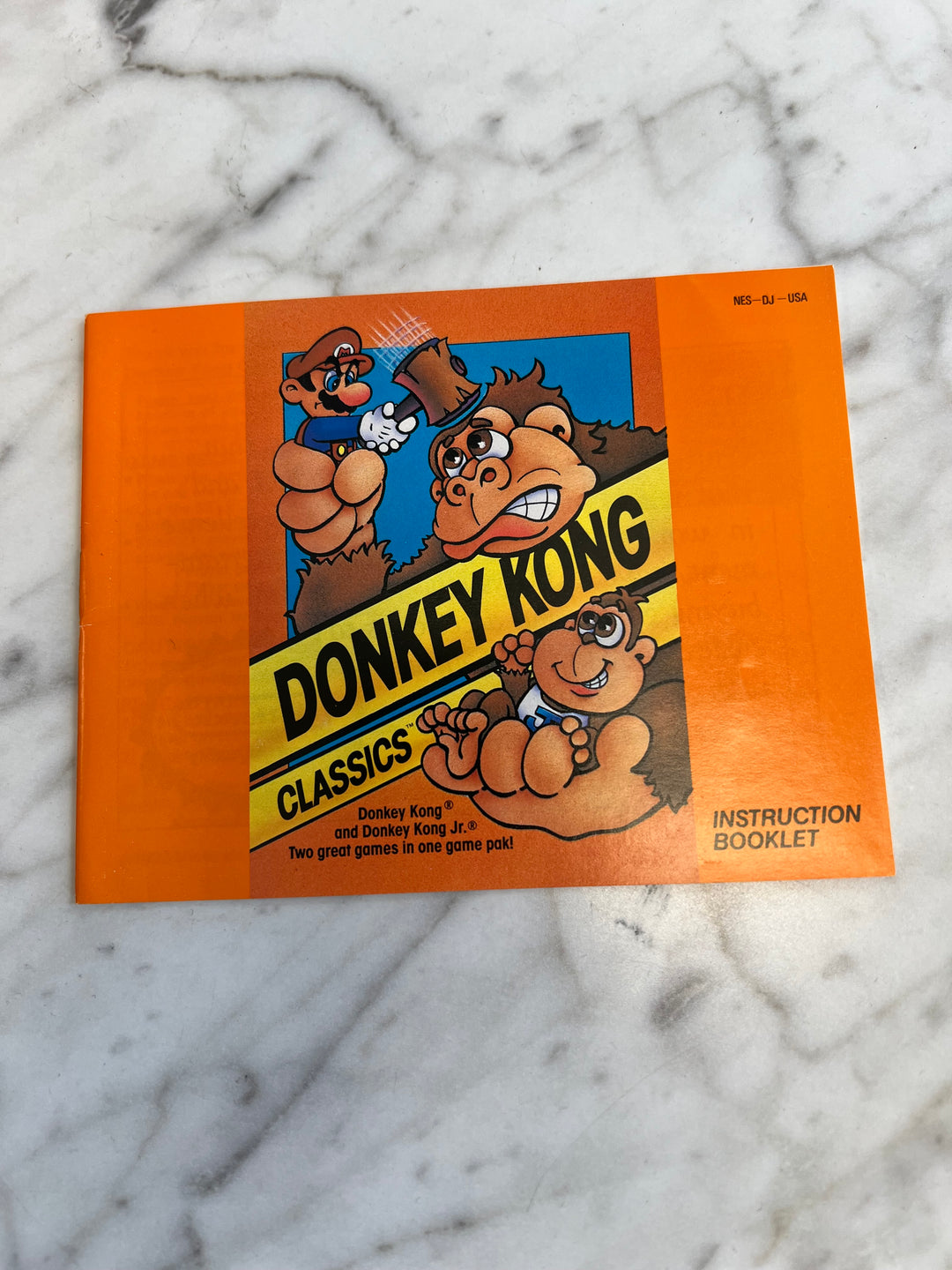 Donkey Kong Classics Original Nintendo NES Manual ONLY M4925