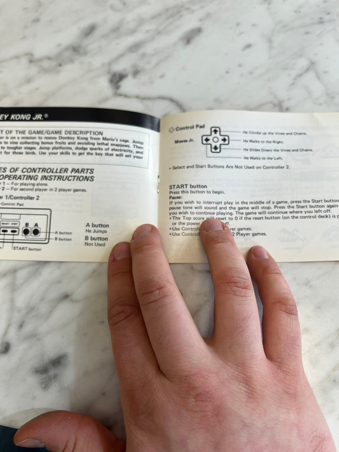 Donkey Kong Classics Original Nintendo NES Manual ONLY M4925