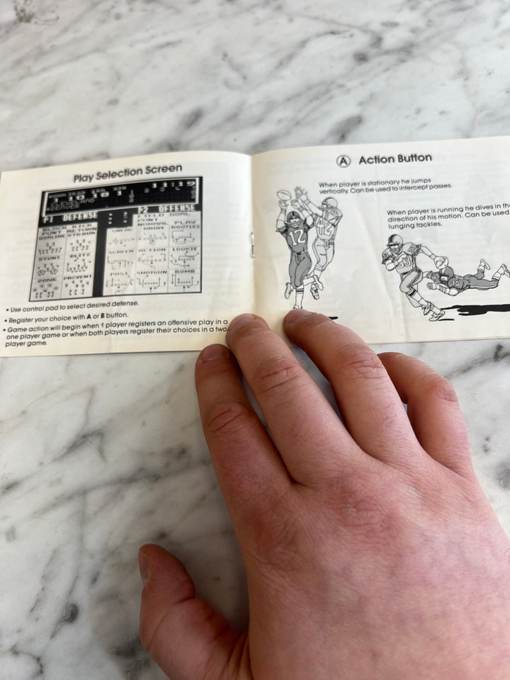 John Elway's Quarterback NES Manual ONLY M4925