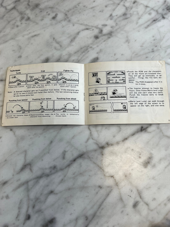Mario Bros NES Manual ONLY M4925