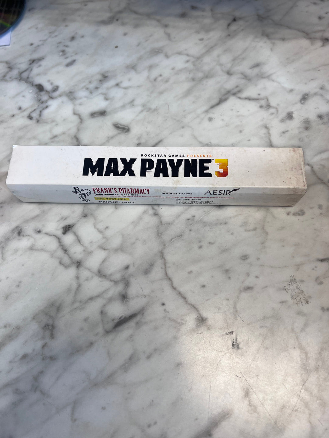 Max Payne 3 Promotional Painkiller Pill Box Rockstar Games  UA93025