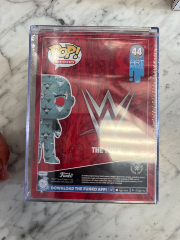 Funko Pop! WWE The Rock #44 Artist Series Vinyl Figure Walmart Exclusive in Case FP121824