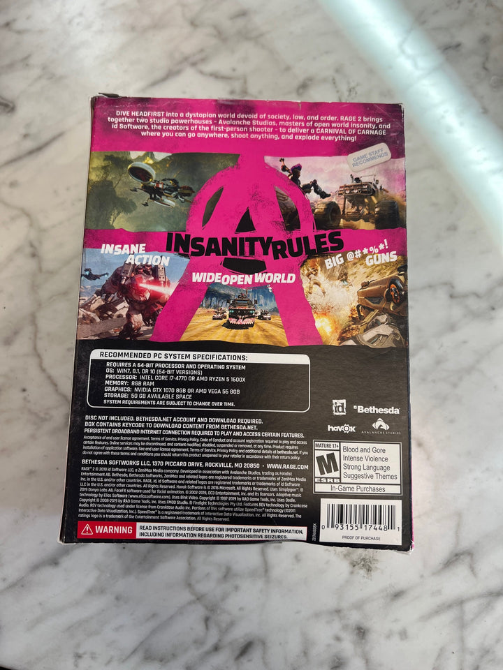 Rage 2 PC DVD-ROM Gamestop Exclusive PC4925