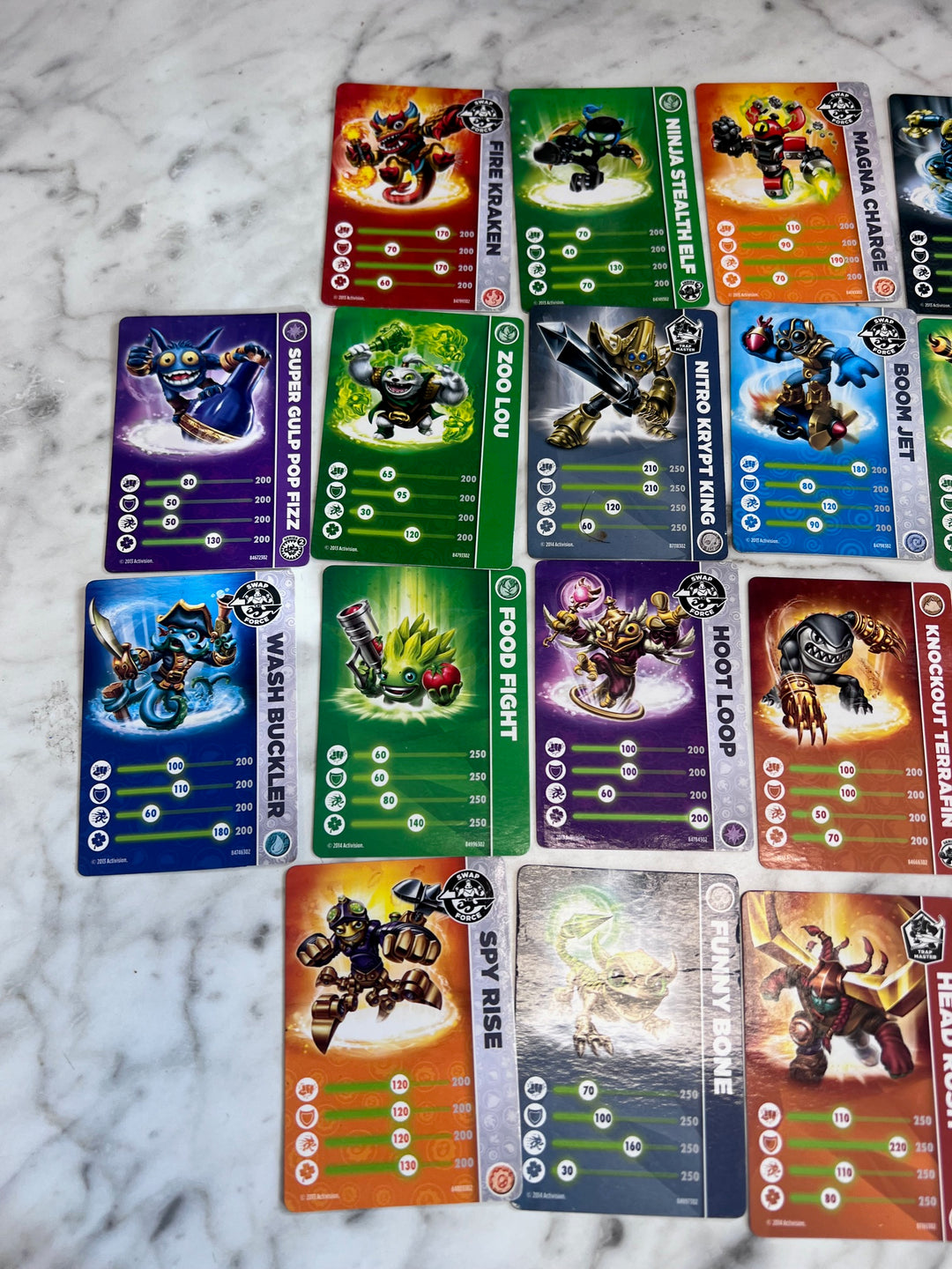 Lot of 26 Skylanders NFC Cards (Swap force, trap team etc) UA93025