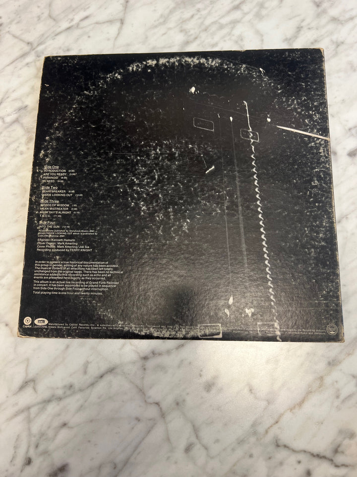 Grand Funk Railroad - Live Album Vinyl Record    VR92124