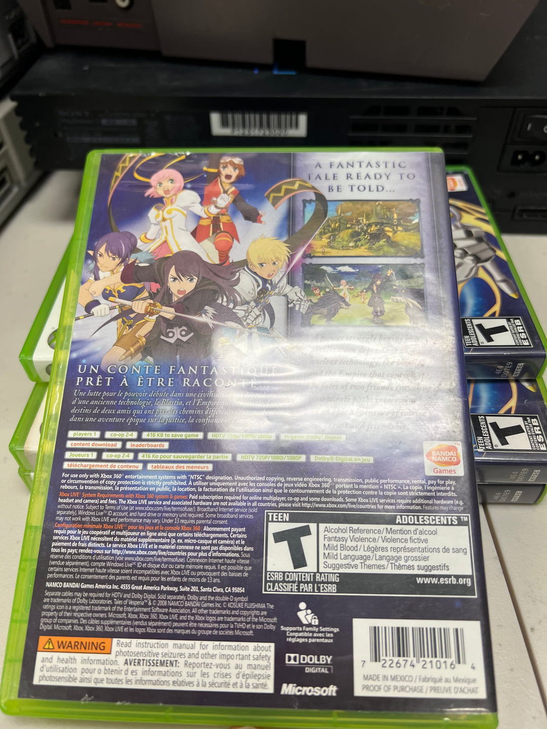 Tales of Vesperia for Microsoft Xbox 360 in case. Tested and working.     DO61024