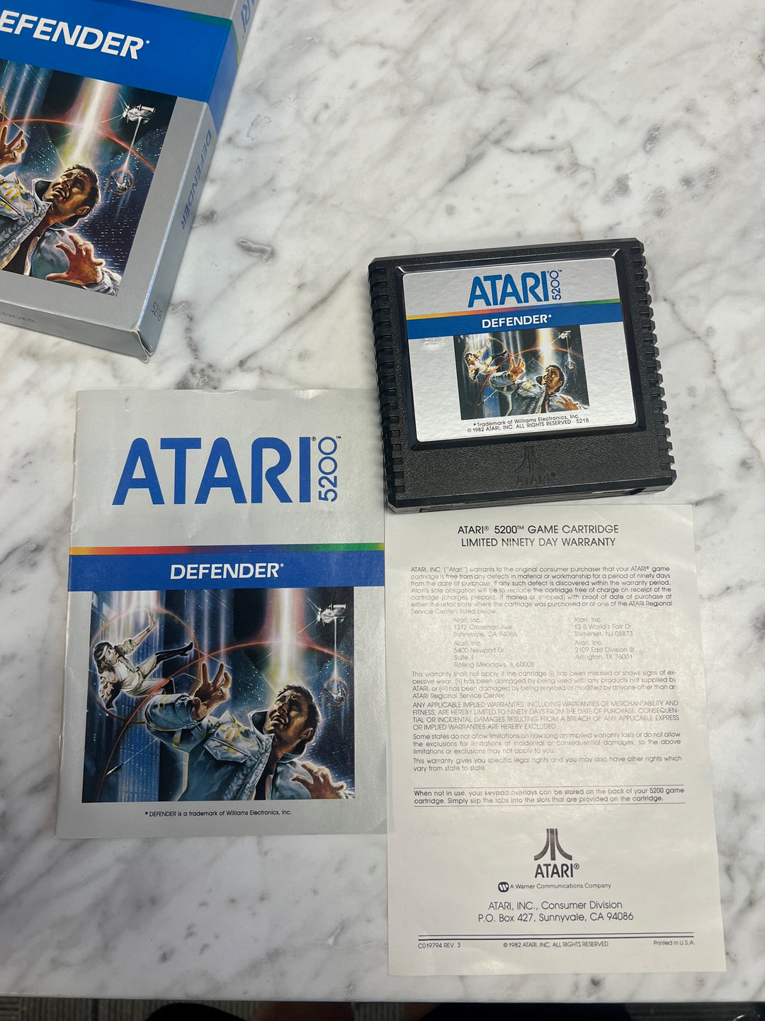 Defender for Atari 5200 With box and manual Untested DU7324