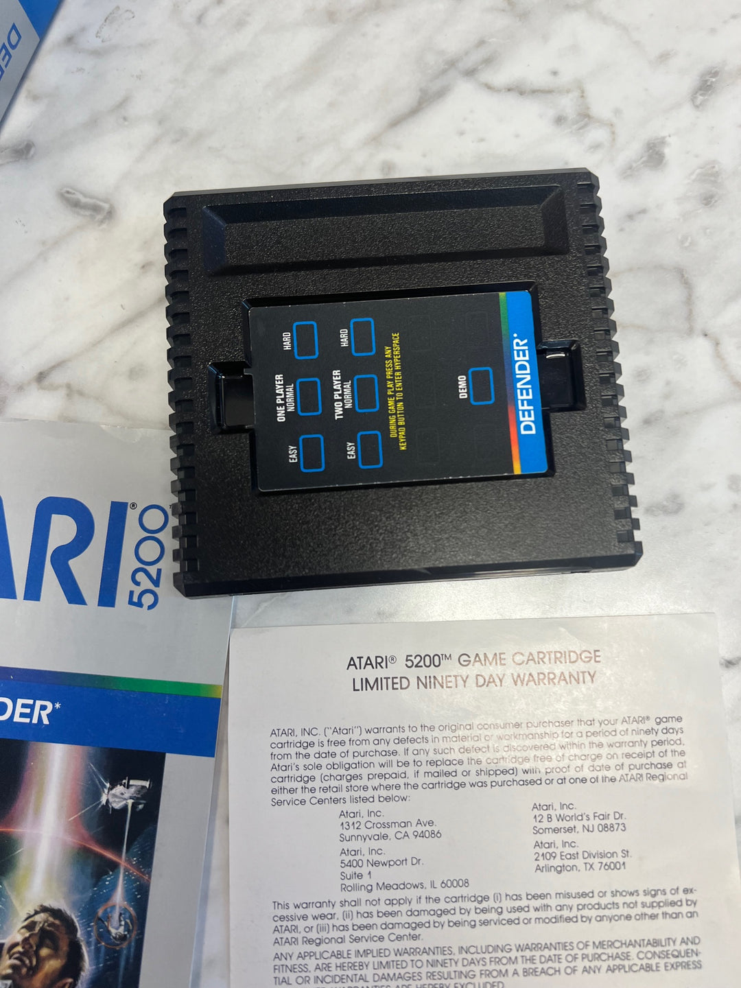 Defender for Atari 5200 With box and manual Untested DU7324
