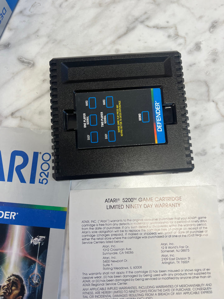 Defender for Atari 5200 With box and manual Untested DU7324