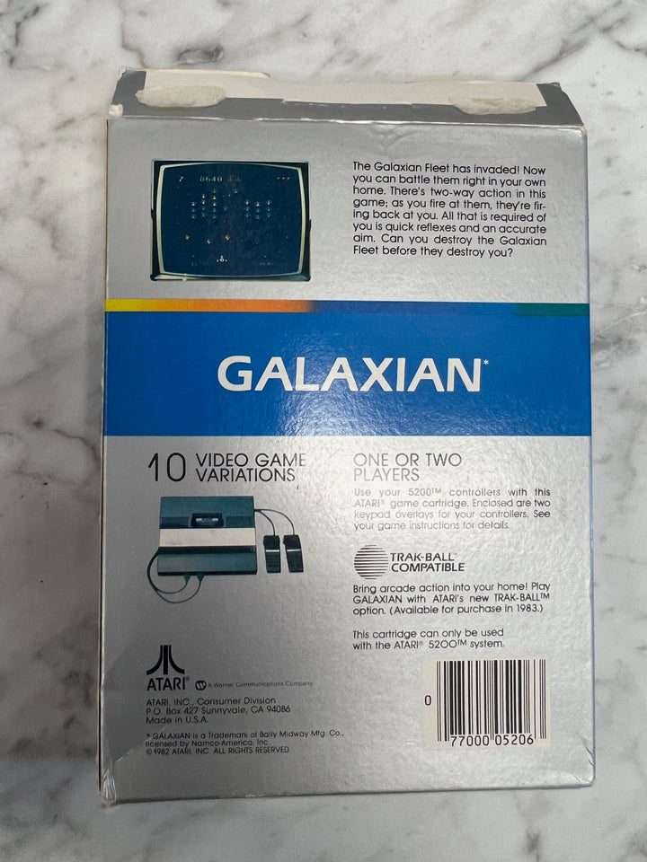 Galaxian for Atari 5200 With box and manual Untested DU7324