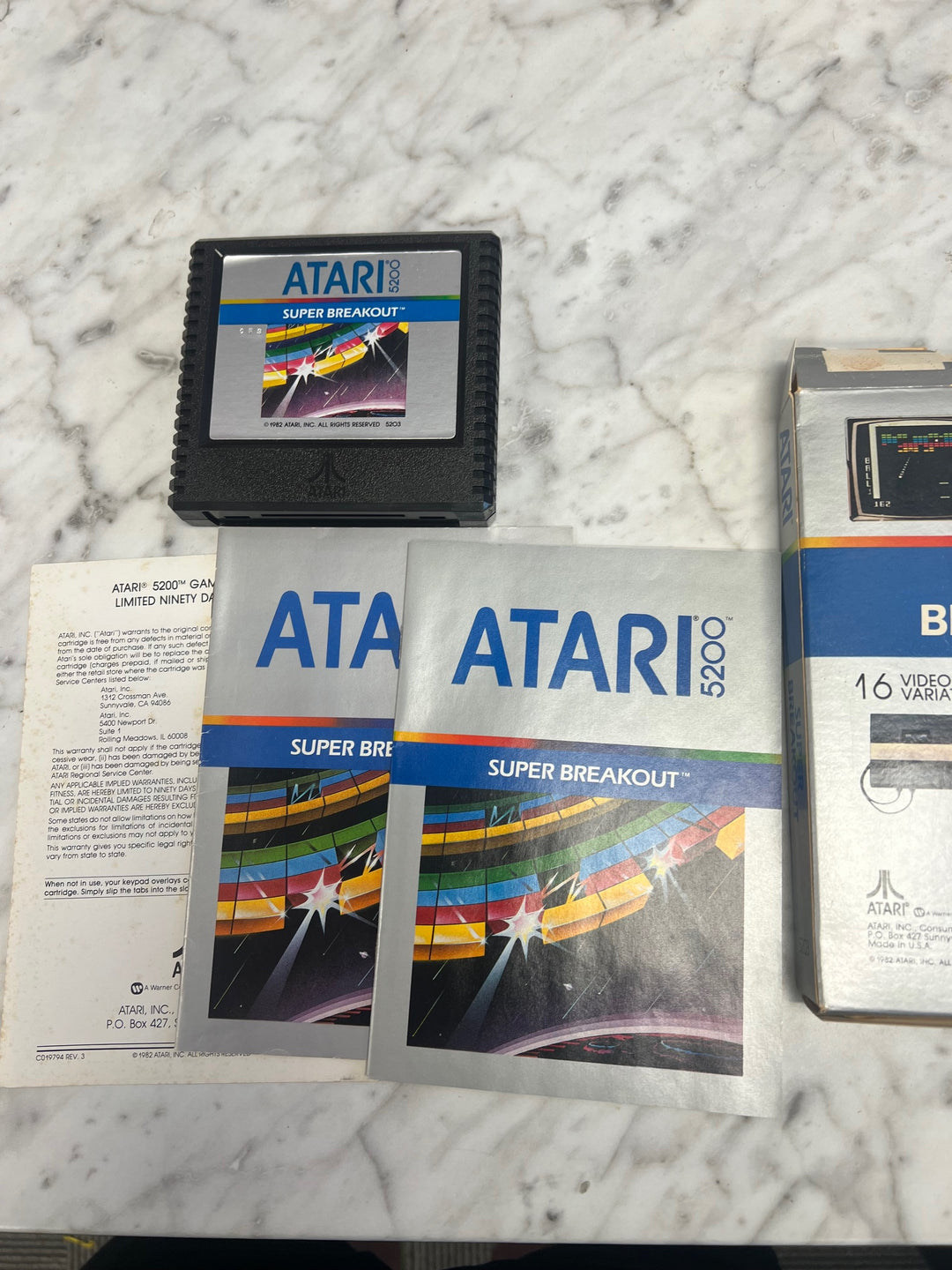 Super Breakout for Atari 5200 With box and manual Untested DU7324