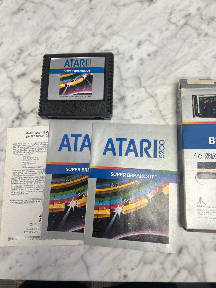 Super Breakout for Atari 5200 With box and manual Untested DU7324