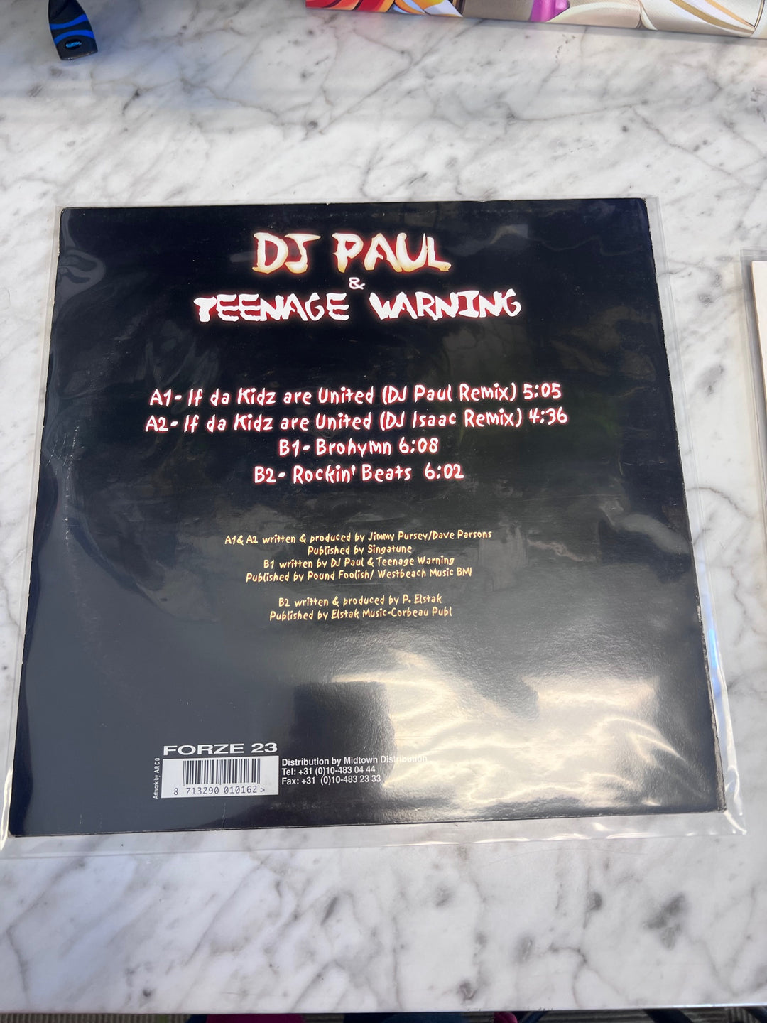 DJ Paul & Teenage Warning - If Da Kidz Are United Forze 23 (VG+) Condition Vinyl Record VR10225