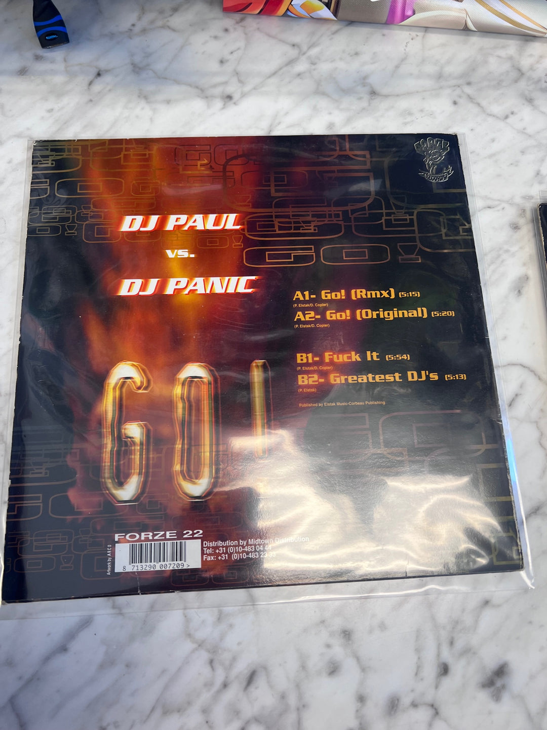 DJ Paul vs DJ Panic - Go! Forze 22 (VG+) Condition Vinyl Record VR10225