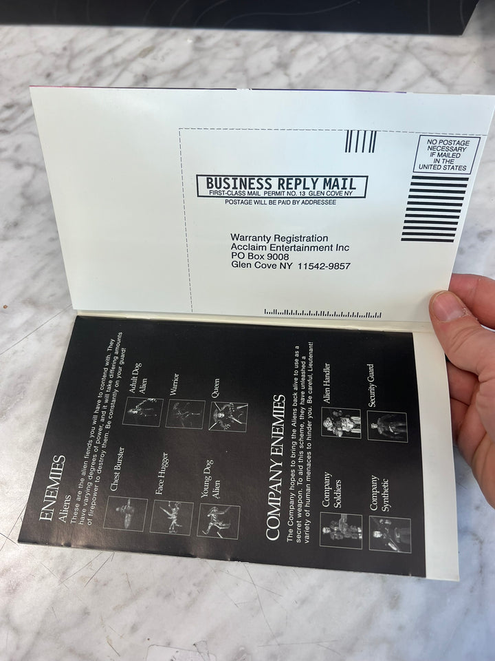 Alien Trilogy Sega Saturn MANUAL ONLY w/ reg card intact MO12726